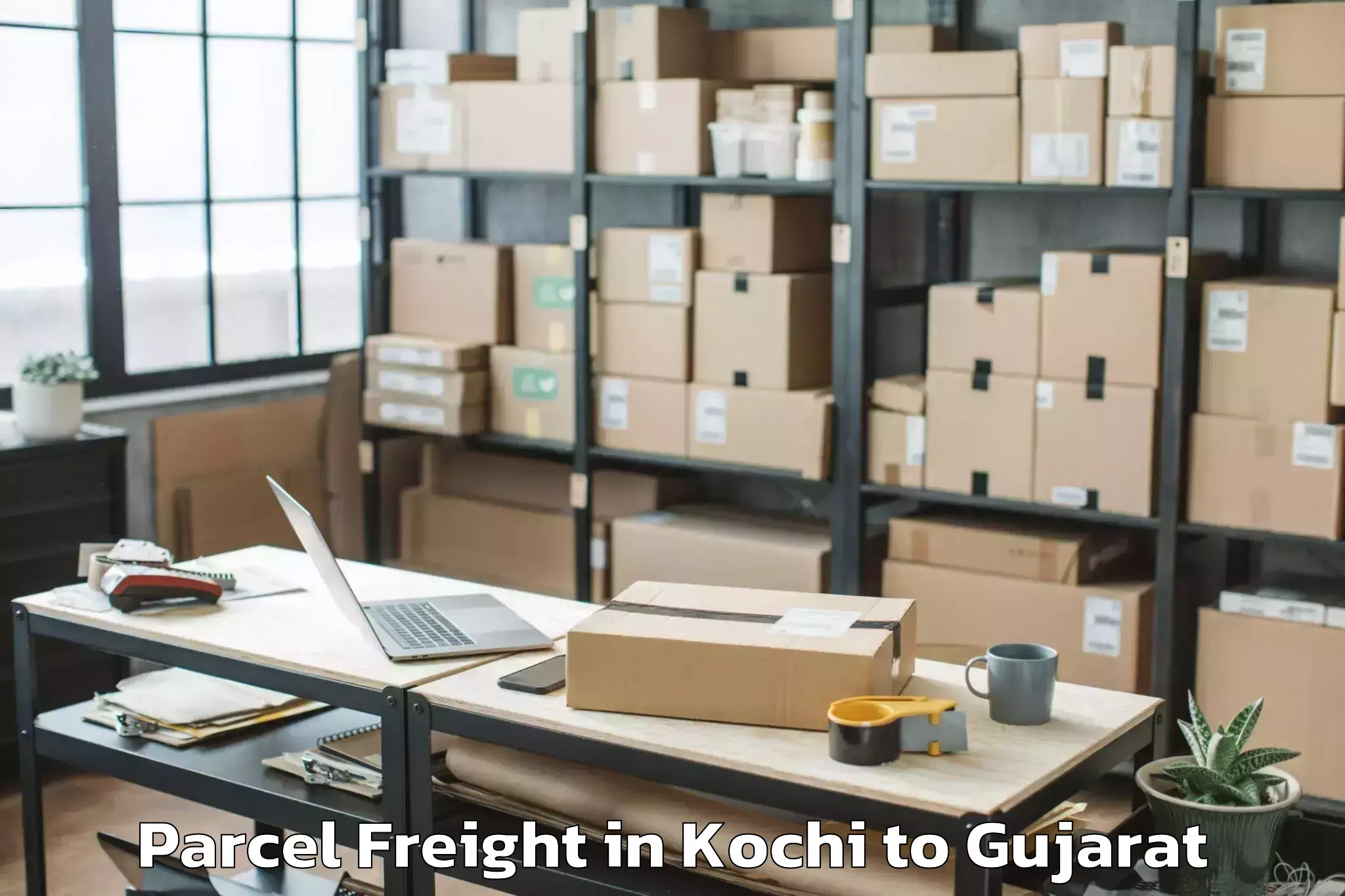 Affordable Kochi to Delvada Parcel Freight